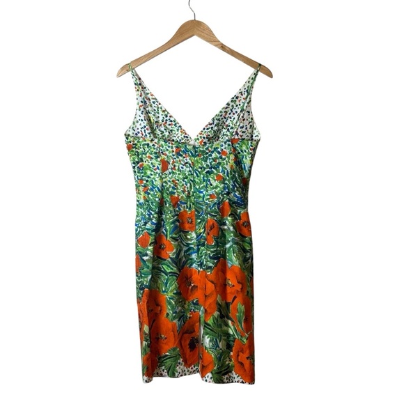 Milly Woman's Floral Print Midi Length Dress Size 6 originally $365+tax - Picture 4 of 8